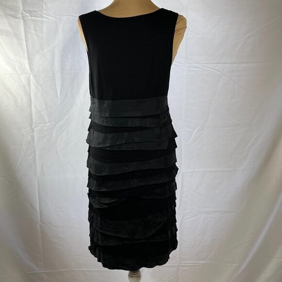 Kenneth Cole Black Layered Dress M - Picture 2 of 6